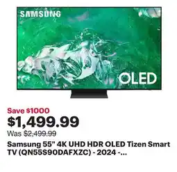 Best Buy Samsung 55 4K UHD HDR OLED Tizen Smart TV (QN55S90DAFXZC) - 2024 - Graphite Black offer