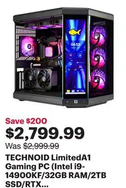 Best Buy TECHNOID LimitedA1 Gaming PC (Intel i9-14900KF/32GB RAM/2TB SSD/RTX 5070/Win 11) offer