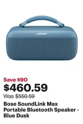 Best Buy Bose SoundLink Max Portable Bluetooth Speaker - Blue Dusk offer