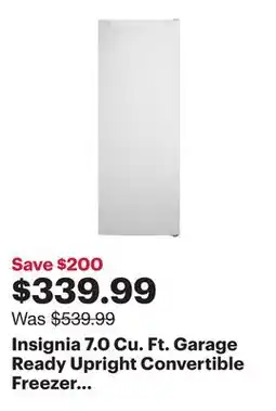 Best Buy Insignia 7.0 Cu. Ft. Garage Ready Upright Convertible Freezer (NS-UZ70WH4-C) - Only at Best Buy offer