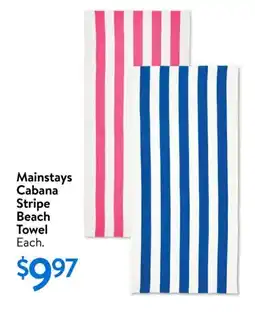 Walmart Mainstays cabana stripe towel offer