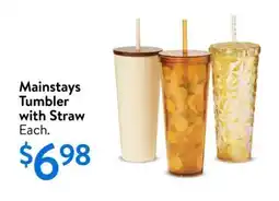 Walmart Mainstays tumbler with straw offer