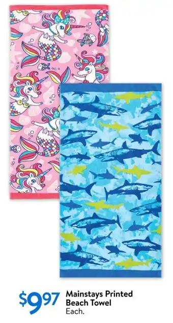 Walmart Mainstays printed beach towel offer