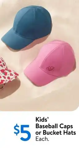 Walmart Kids' baseball caps or bucket hats offer