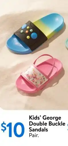 Walmart Kids' george double buckle sandals offer