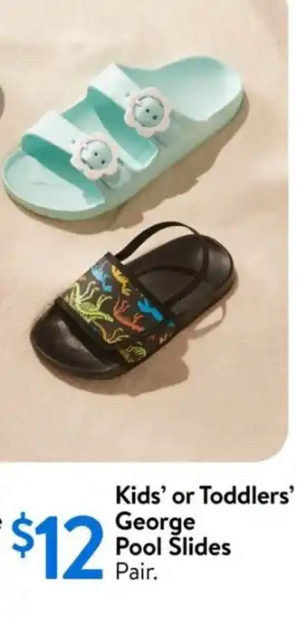 Walmart Kids' or toddlers' george pool slides offer