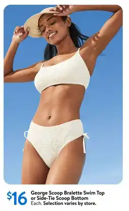 Walmart George Scoop Bralette Swim Top offer