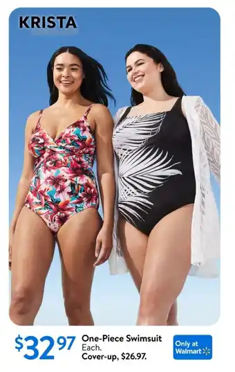 Walmart Krista One-Piece Swimsuit offer