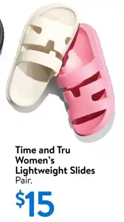 Walmart Time and Tru Women's Lightweight Slides offer