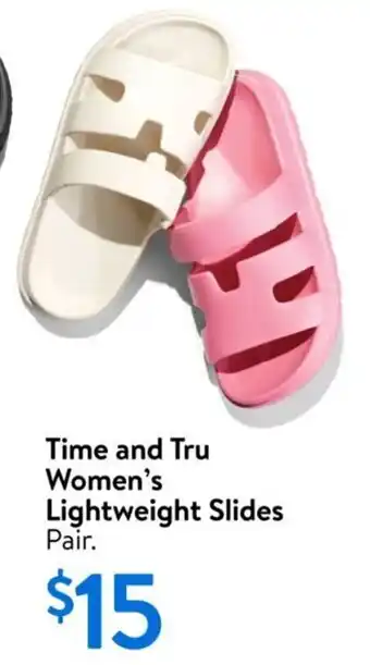 Walmart Time and Tru Women's Lightweight Slides offer