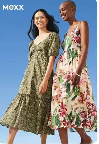 Walmart Mexx v-neck tiered linen look dress offer