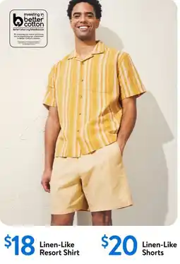 Walmart Linen-like resort shirt offer
