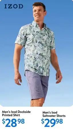 Walmart Izod men's dockside printed shirt offer