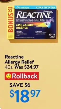 Walmart Reactine allergy relief offer