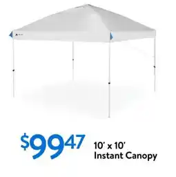 Walmart 10' x 10' Instant Canopy offer