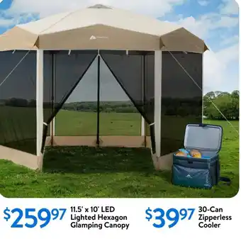 Walmart Led lighted hexagon glamping canopy offer