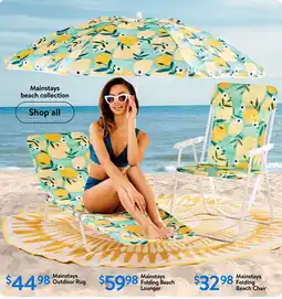 Walmart Mainstays folding beach chair offer
