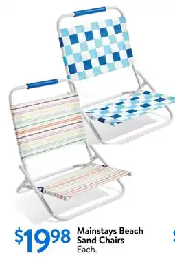 Walmart Mainstays beach sand chairs offer