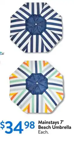 Walmart Mainstays beach umbrella offer