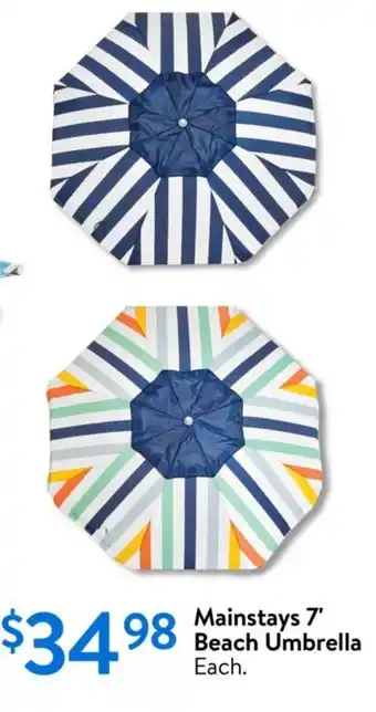 Walmart Mainstays beach umbrella offer