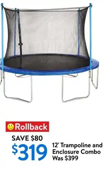 Walmart Trampoline and enclosure combo offer