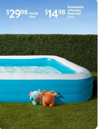 Walmart Swimbuddy inflatable plush ball offer