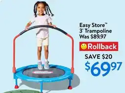 Walmart Easy store 3' trampoline offer
