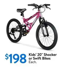 Walmart Kids' shocker or swift bikes offer
