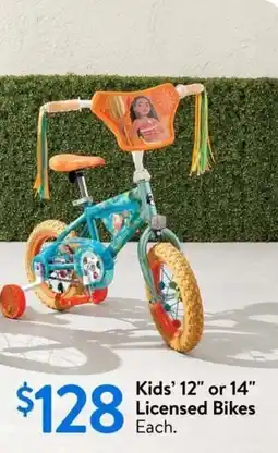 Walmart Kids' 12" or 14" licensed bikes offer
