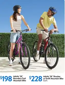 Walmart Adults' 26" Shocker or Swift Mountain Bike offer