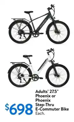 Walmart Adults' 27.5" phoenix or phoenix step-thru e-commuter bike offer