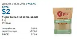 Costco Yupik hulled sesame seeds offer