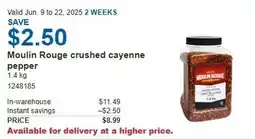 Costco Moulin rouge crushed cayenne pepper offer
