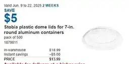 Costco Stobia plastic dome lids for round aluminum containers offer