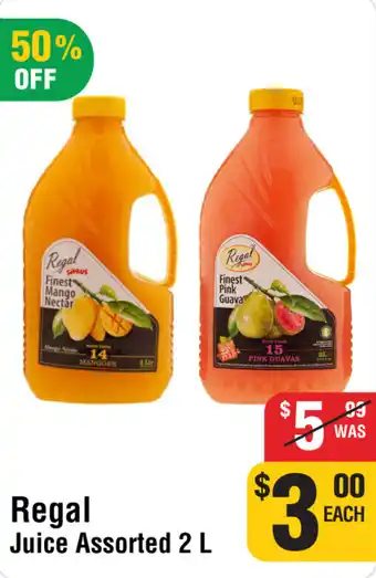 Iqbal Foods Regal juice assorted offer