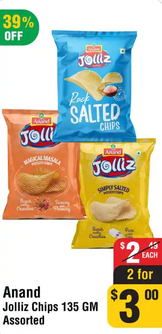 Iqbal Foods Anand jolliz chips assorted offer
