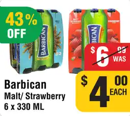 Iqbal Foods Barbican malt strawberry offer