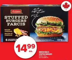 Metro Irresistibles stuffed burgers offer