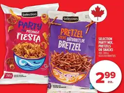 Metro Selection party mix, pretzels or snacks offer