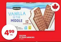 Metro Selection ice cream sandwiches offer