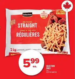 Metro Selection fries offer