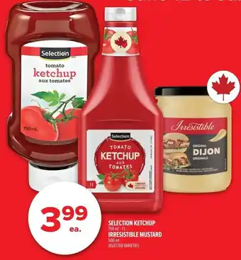 Metro Selection ketchup, irresistible mustard offer