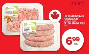Metro Life smart naturalia pork sausages or lean ground pork offer