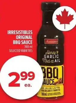 Metro Irresistibles original bbq sauce offer