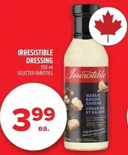 Metro Irresistible dressing offer