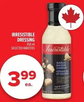 Metro Irresistible dressing offer