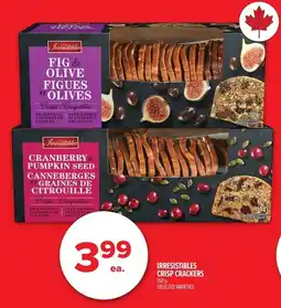Metro Irresistibles crisp crackers offer