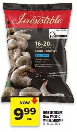 Metro Irresistibles raw pacific white shrimp offer