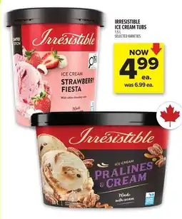Metro Irresistible ice cream tubs offer