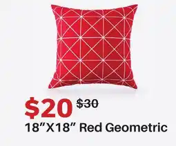 Dot Furniture 18X18 Red Geometric offer